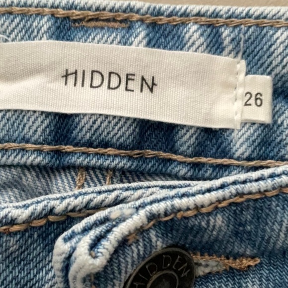 Hidden Tracey Light Wash Classic Clean Straight Jeans size 26 - Picture 6 of 10